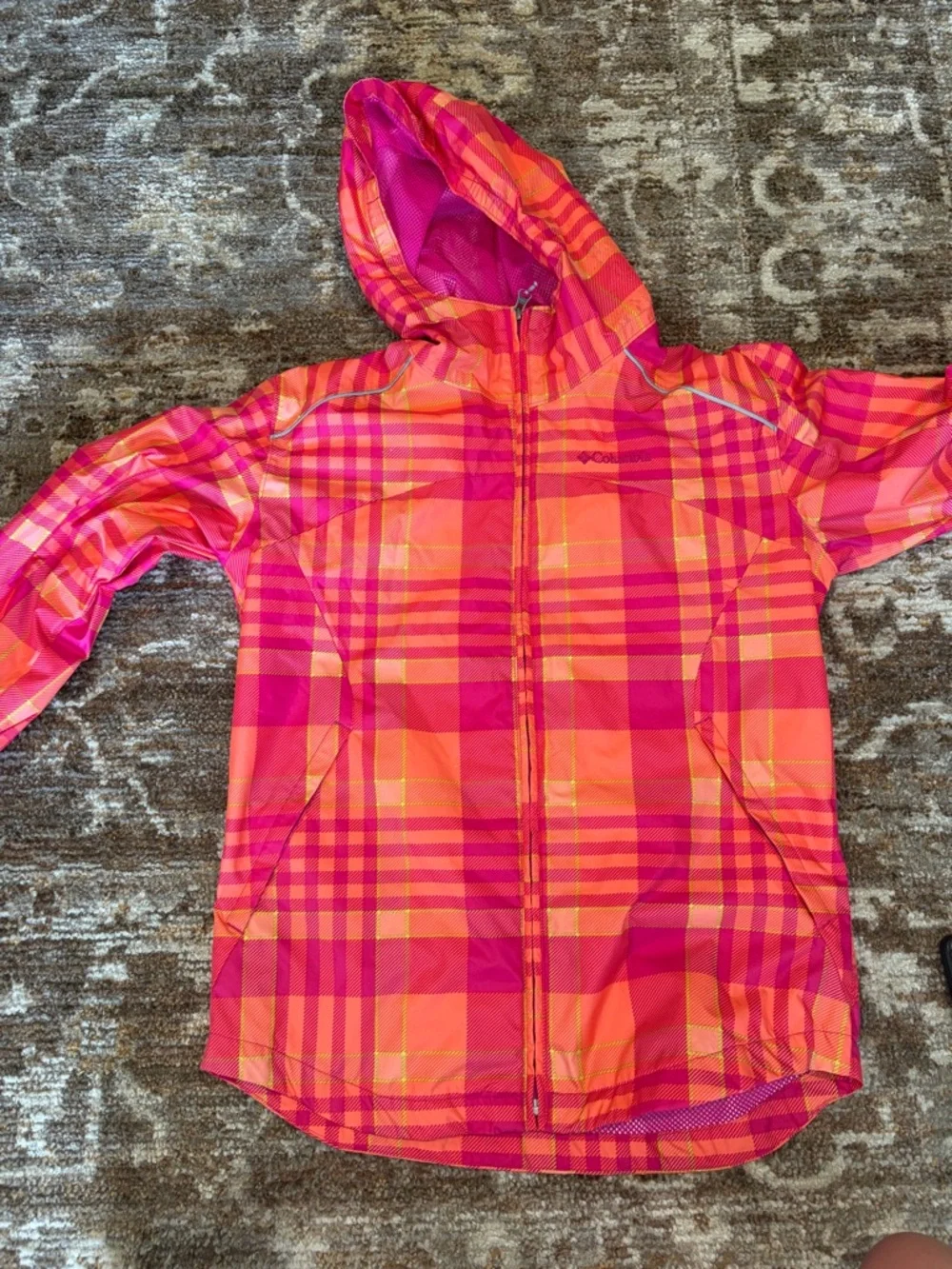 Columbia Bright Pink Mesh-Lined Girls Jacket Size XL(18-20)